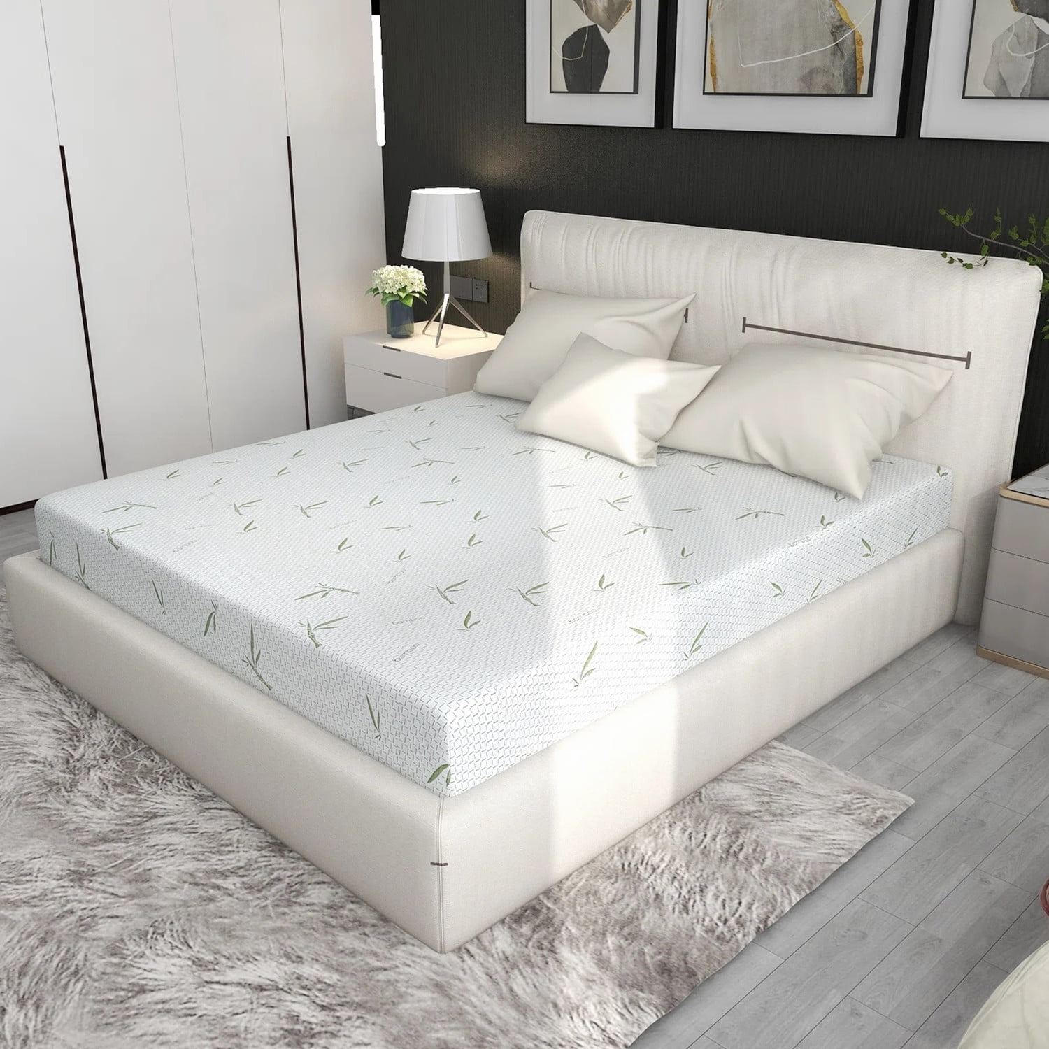 Queen Size Mattress 10 Memory Foam Mattress with Graphene Fabric Cover Bed in a Box