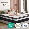 thumbnail image 1 of Queen Size Mattress, 14 Inch Memory Foam Hybrid Mattress in a Box, Breathable Bed Mattress for Cooler Sleep Supportive & Pressure Relief, Medium Firm Feel, 1 of 8