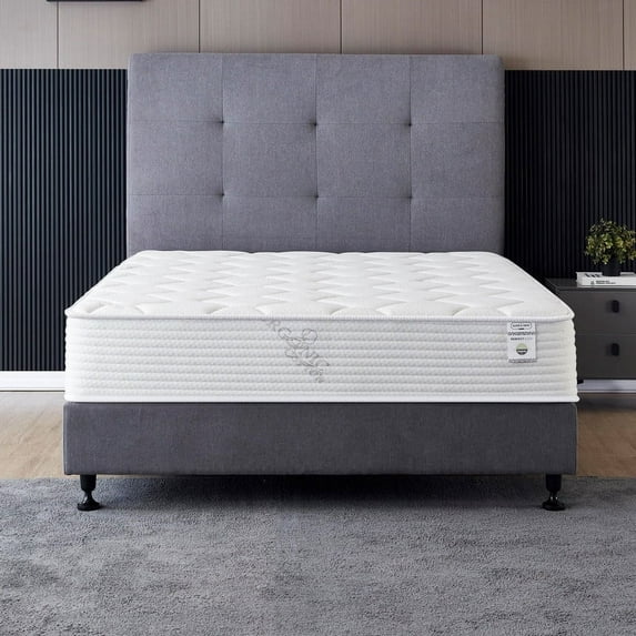 Oliver & Smith 8 Inch Queen Mattress - Hybrid Cool Memory Foam and Pocket Spring - Medium Firm - Coil Springs for Supportive Sleep