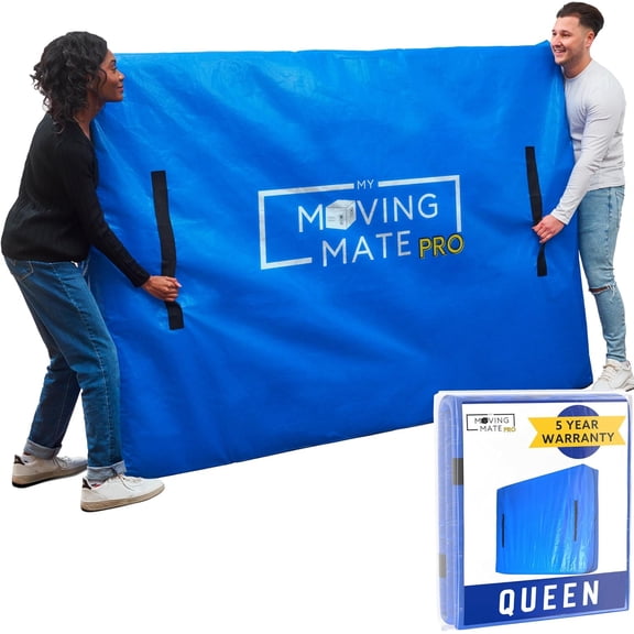 Queen Size Mattress Bag for Moving and Storage with 8 Handles and Zipper - Tarp Plastic Mattress Cover for Moving and Storage - Professional Grade Mattress Storage Bags - Heavy Duty, Reusable