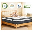 thumbnail image 1 of Queen Size Mattress in a Box, 14 Inch Hybrid Mattress with Gel Memory Foam and Pocket Springs, Medium Firm Feel, Cooling Comfort, Pressure Relief, Motion Isolation, CertiPUR-US Certified, 1 of 8