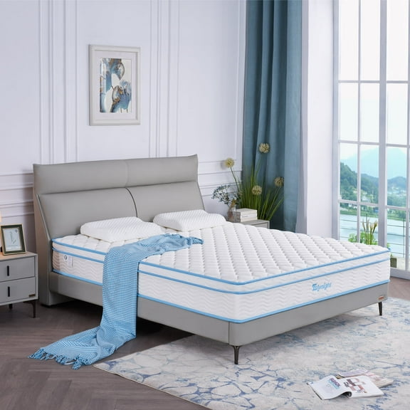Queen Size Mattress, Elynight 10 inch Medium Firm Box Spring Memory Foam Hybrid Mattress, Adult