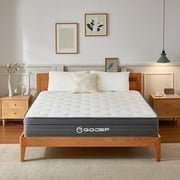 GOJEF 10'' Queen Mattress,Hybrid Memory Foam with Independent Spring, Soft and Pressure Relief