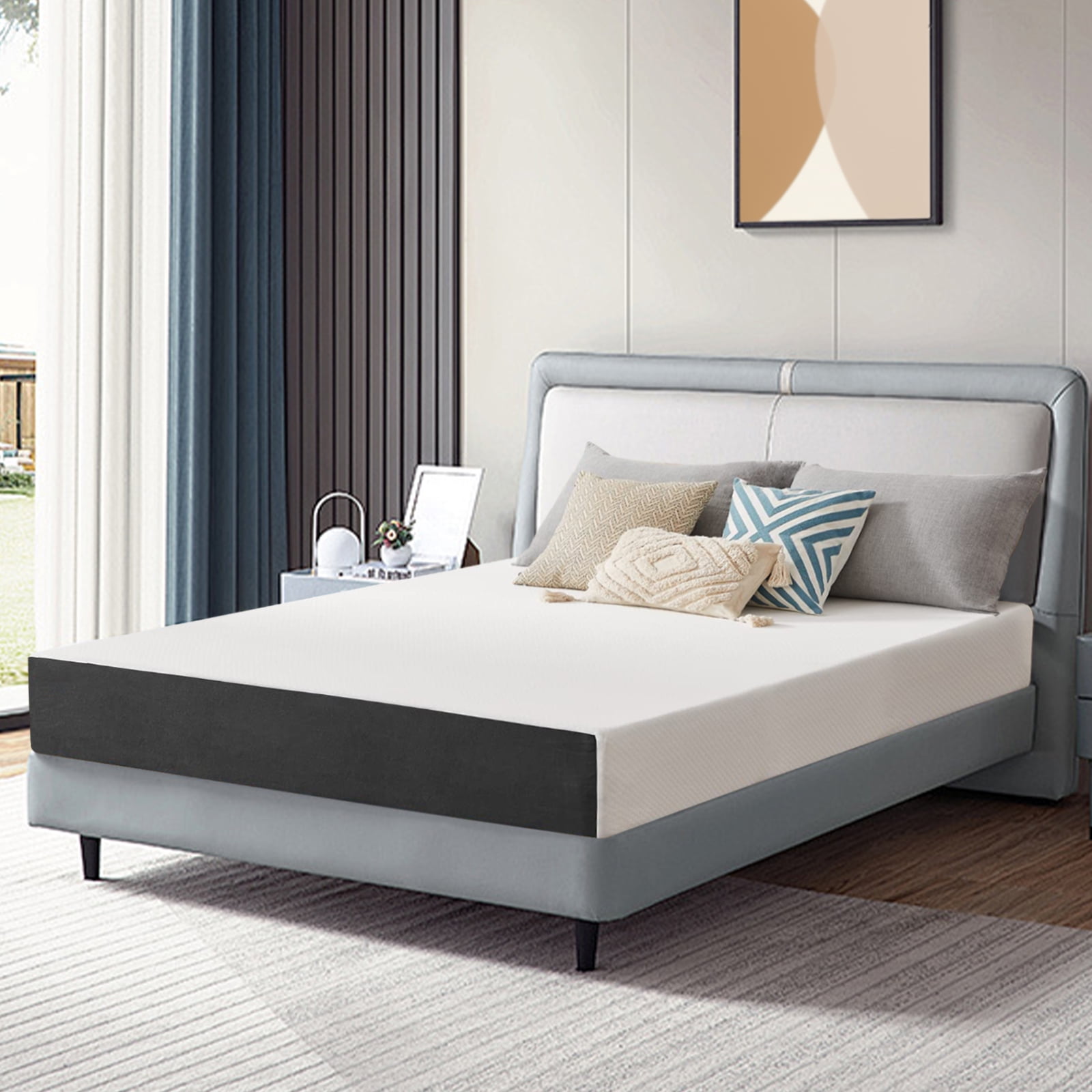 Free Shipping! OUUI 6 Inch Queen Gel Memory Foam Mattress, Cool Sleep ...