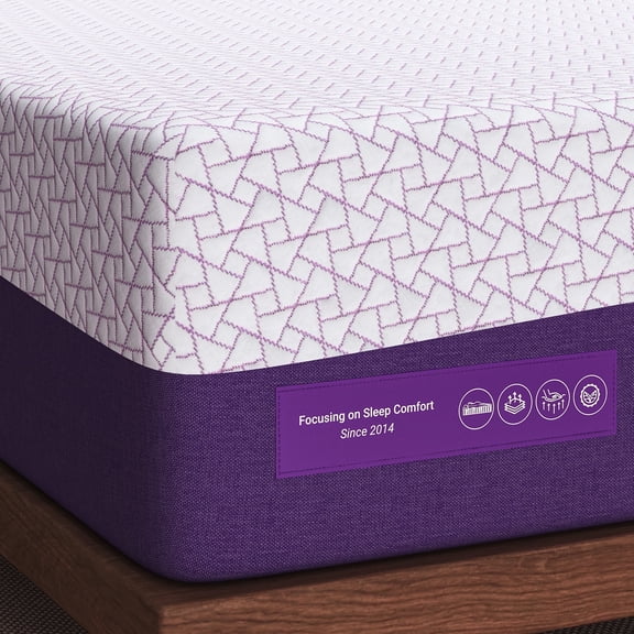 Waykar 14 inch Queen Mattress, Copper Gel Memory Foam Infused, Mattress in a Box, Fiberglass Free, Cool & Firm