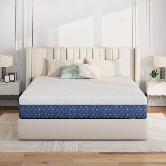 TechForma 12’’ Queen Mattress, Gel Memory Foam for Cooling & Pressure Relief, Motion Isolating, Firm