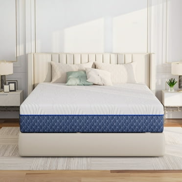 Queen Size Mattress, TechForma 14 Inch Gel Memory Foam Mattress for Cool Night & Pressure Relief, Firm Plush Feel with Motion Isolating