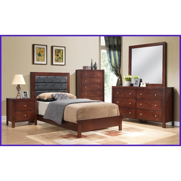 Queen Size Metal Arch Top Bed Frame with Wood Veneer Panels, Upholstered Headboard, RGB Lights & Charging Station, No Box Spring Needed, Cappuccino Finish