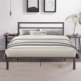 thumbnail image 1 of Queen Size Metal Bed Frame with Headboard and Footboard,12.4 inch Platform Bed Frame with Storage No Box Spring Needed Mattress Foundation for Adults,Charcoal Grey, 1 of 8