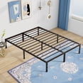 thumbnail image 1 of Simenmax Queen Size Metal Platform Bed Frame, Heavy Duty Mattress Foundation with Steel Slats Support, No Box Spring Needed, Black, 1 of 7
