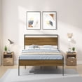 thumbnail image 1 of Queen Size Metal Platform Bed Frame with Plastic Foot Pads, Metal Lath, Large Storage Space, 1 of 8
