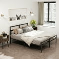 thumbnail image 1 of Queen Size Metal Platform Bed frame with Headboard,Sturdy Metal Frame,No Box Spring Needed, 1 of 7