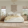 thumbnail image 1 of [Luckynote]Queen Size Modern Upholstered Bed Frame with Linen Fabric and Solid Wood Legs, White, 1 of 8
