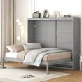 thumbnail image 1 of Queen Size Murphy Bed Wall Bed, Space-Saving for for Guestroom, Apartment, Small Space, Gray, 1 of 9