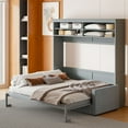 thumbnail image 1 of Queen Size Murphy Bed Wall Bed with Sofa, Gray, 1 of 9