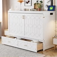 Queen Size Murphy Bed Wall Bed with drawer and a set of Sockets & USB ...