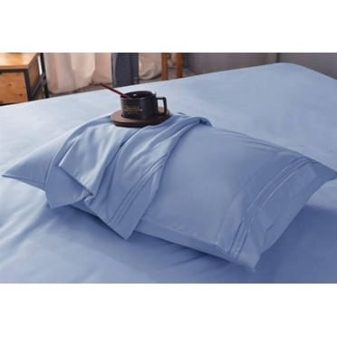 Queen Size Pillowcase, Hotel Luxury Pillowcase, Extra Soft,Easy Fit,Breathable and Cooling Sheets,Wrinkle Free Blue
