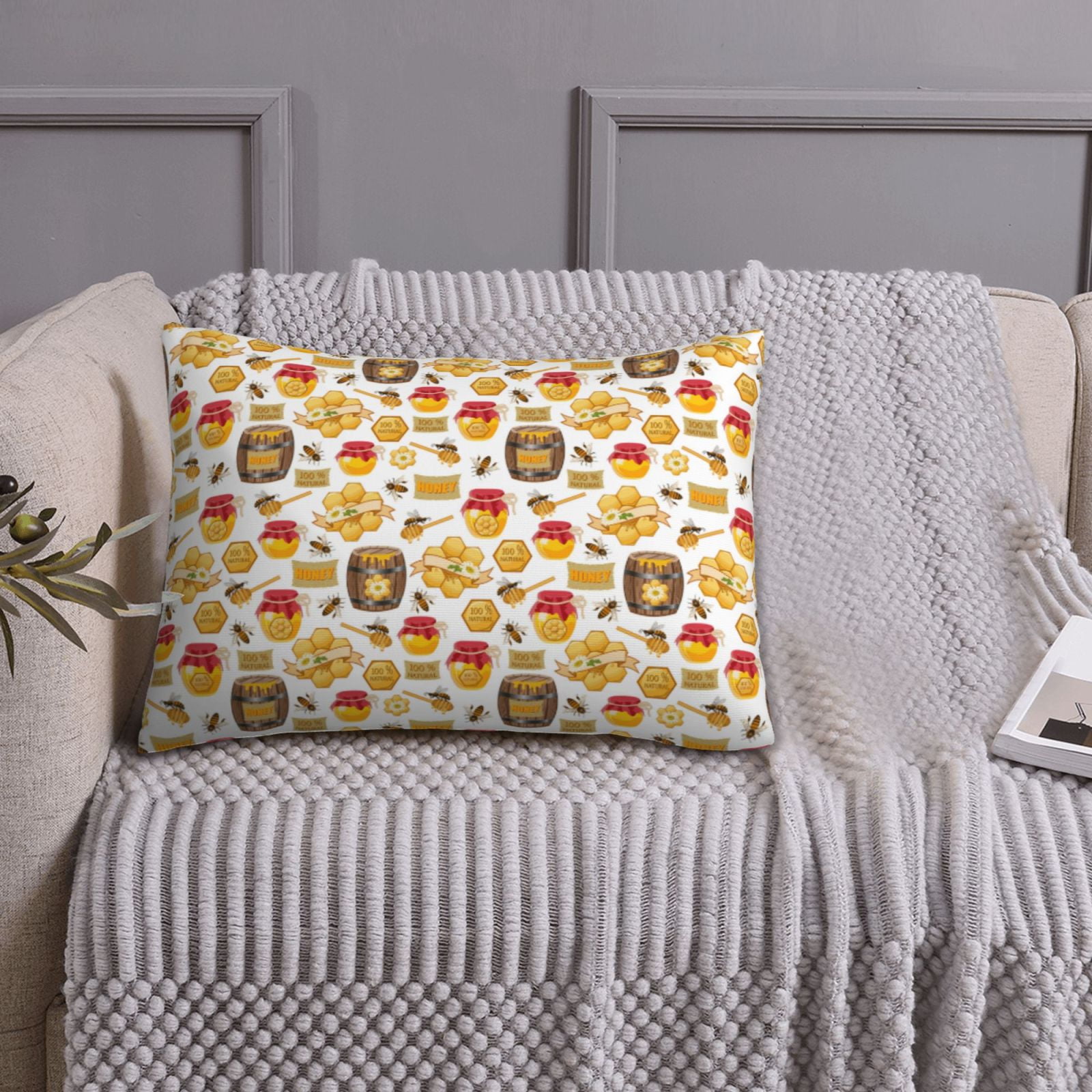 Queen Size Pillows Cases Standard Size 20x26 In Bees And Honey Soft