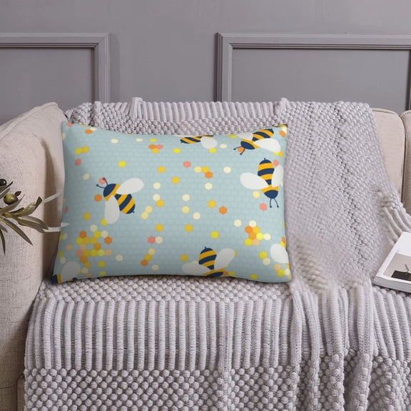 Queen Size Pillows Cases Standard Size 20x26 In - Bees Soft Comfort Envelope Closure Pillowcases Standard