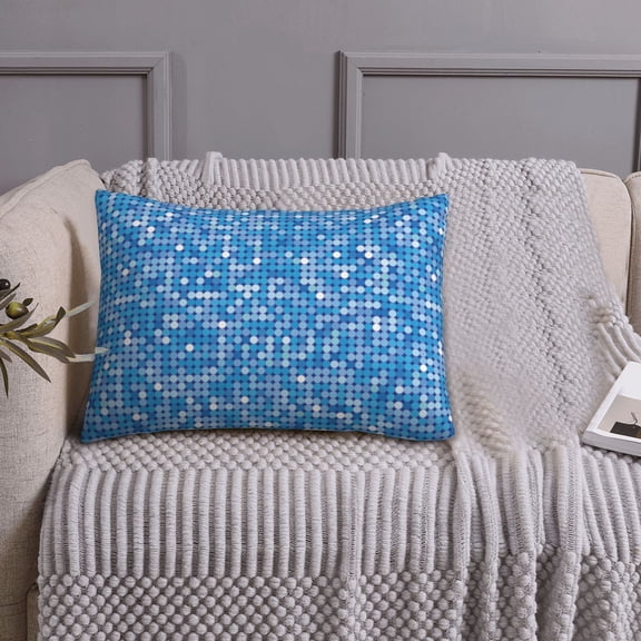 Queen Size Pillows Cases Standard Size 20x26 In - Blue Glitter lightning C Soft Comfort Envelope Closure Pillowcases Standard