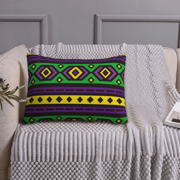 Queen Size Pillows Cases Standard Size 20x26 In - Carnival Mardi Gras Soft Comfort Envelope Closure Pillowcases Standard