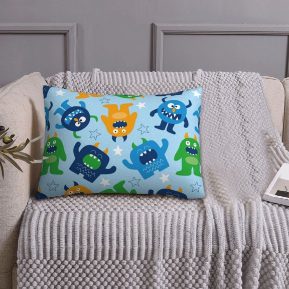 Queen Size Pillows Cases Standard Size 20x26 In - Cartoon Monster Soft Comfort Envelope Closure Pillowcases Standard