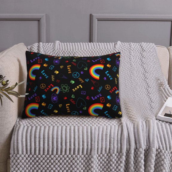 Queen Size Pillows Cases Standard Size 20x26 In - Cartoon Pride Lgbt Soft Comfort Envelope Closure Pillowcases Standard