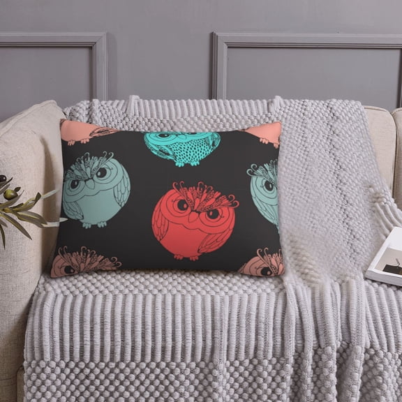 Queen Size Pillows Cases Standard Size 20x26 In - Chubby Cute Owls Soft Comfort Envelope Closure Pillowcases Standard