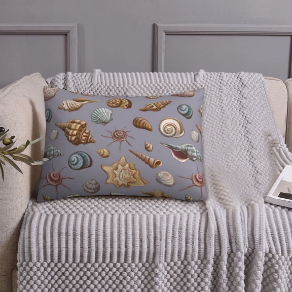 Queen Size Pillows Cases Standard Size 20x26 In - Conch Shells Print No.9014 Soft Comfort Envelope Closure Pillowcases Standard