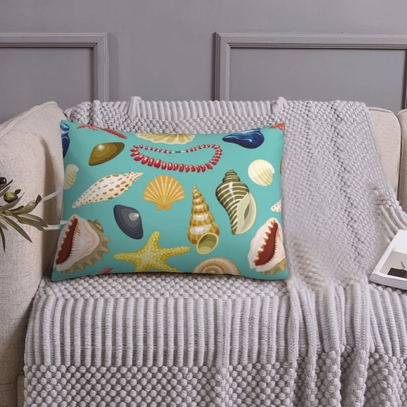 Queen Size Pillows Cases Standard Size 20x26 In - Conch Shells Print No.9020 Soft Comfort Envelope Closure Pillowcases Standard