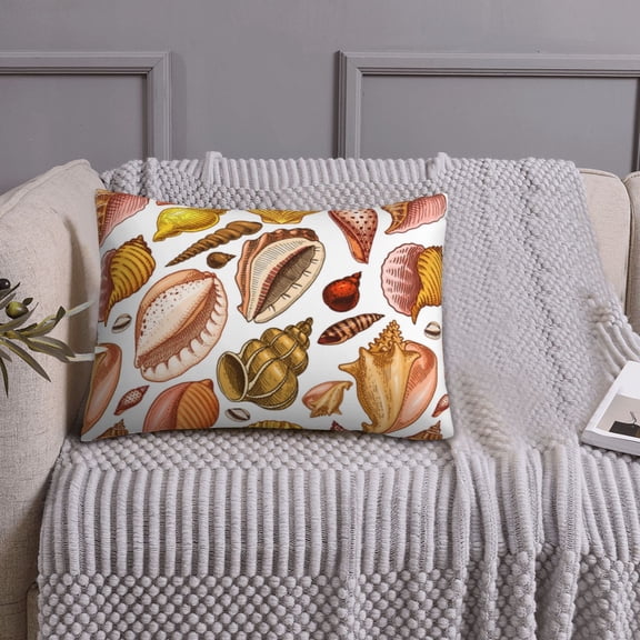 Queen Size Pillows Cases Standard Size 20x26 In - Conch Shells Print No.9021 Soft Comfort Envelope Closure Pillowcases Standard
