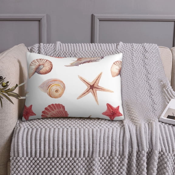 Queen Size Pillows Cases Standard Size 20x26 In - Conch Shells Print No.903 Soft Comfort Envelope Closure Pillowcases Standard