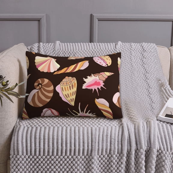 Queen Size Pillows Cases Standard Size 20x26 In - Conch Shells Print No.9030 Soft Comfort Envelope Closure Pillowcases Standard