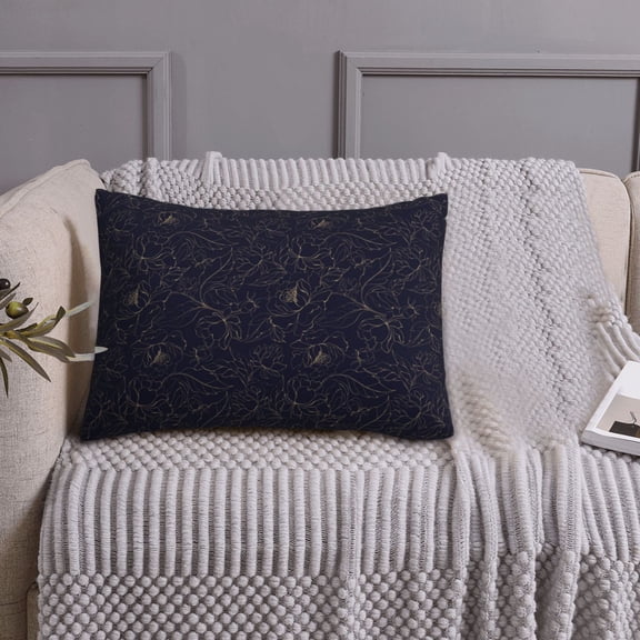 Queen Size Pillows Cases Standard Size 20x26 In - Copper-Gold Gloss Outline Peony Soft Comfort Envelope Closure Pillowcases Standard