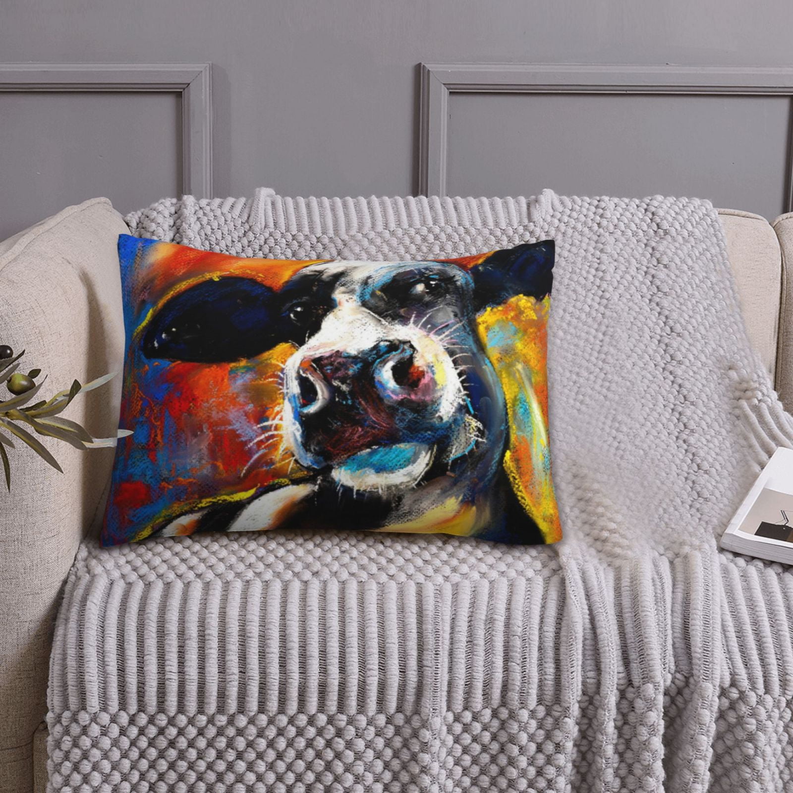 Queen Size Pillows Cases Standard Size 20x26 In Cow Soft Comfort