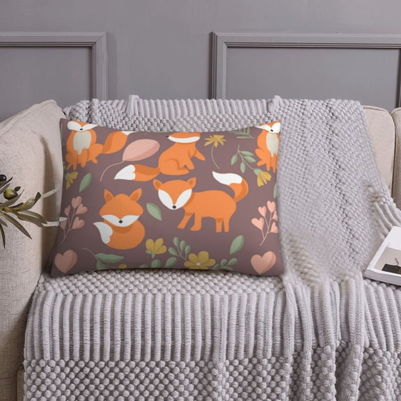 Queen Size Pillows Cases Standard Size 20x26 In - Cute Little Fox Soft Comfort Envelope Closure Pillowcases Standard