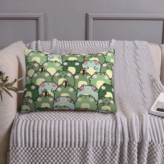 Queen Size Pillows Cases Standard Size 20x26 In - Cute frog Soft Comfort Envelope Closure Pillowcases Standard