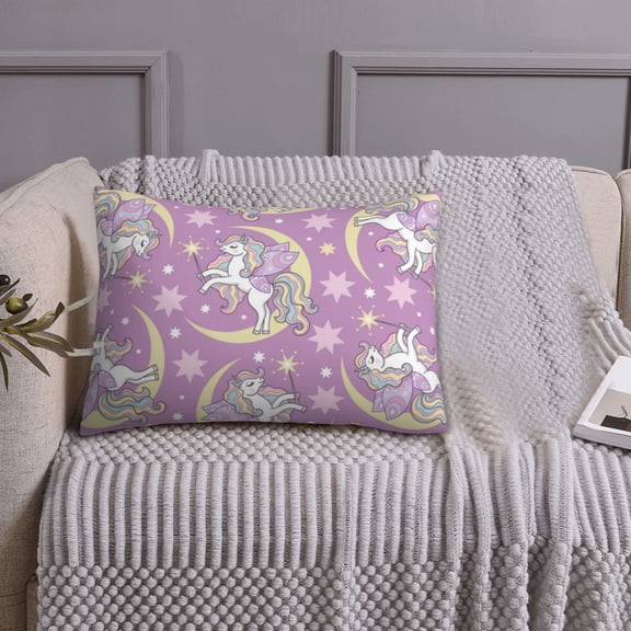 Queen Size Pillows Cases Standard Size 20x26 In - Cute magic horse Soft Comfort Envelope Closure Pillowcases Standard