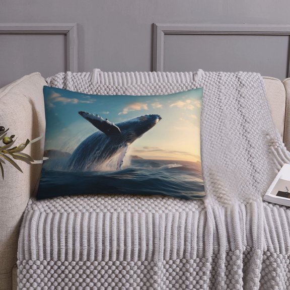 Queen Size Pillows Cases Standard Size 20x26 In - Dancing Whale Soft Comfort Envelope Closure Pillowcases Standard