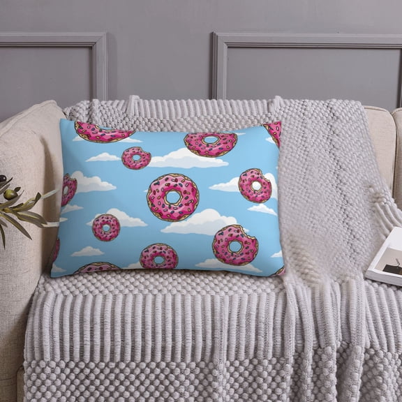 Queen Size Pillows Cases Standard Size 20x26 In - Donut Clouds Print Soft Comfort Envelope Closure Pillowcases Standard
