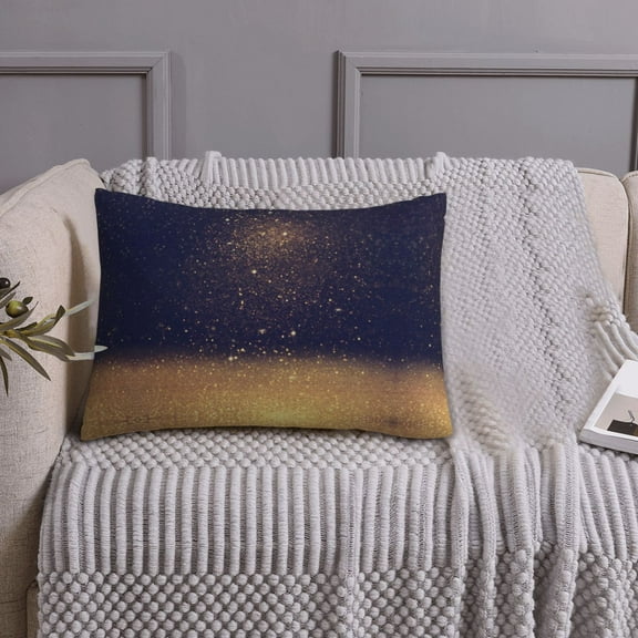 Queen Size Pillows Cases Standard Size 20x26 In - Gold Black Glitter Soft Comfort Envelope Closure Pillowcases Standard