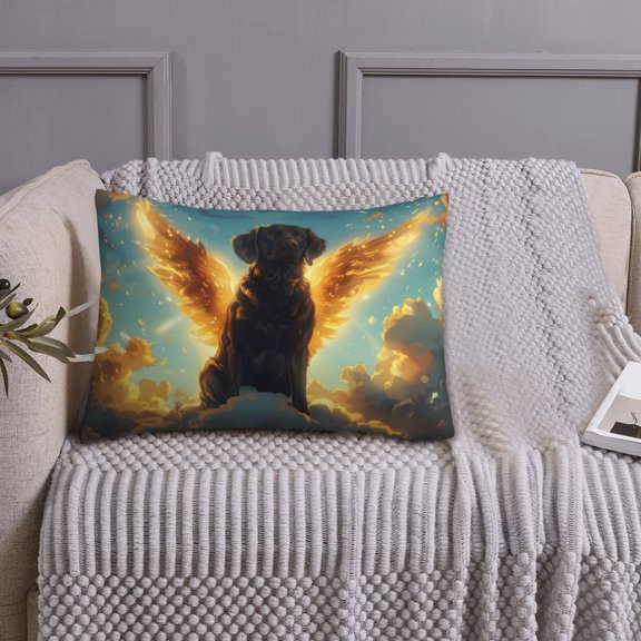 Queen Size Pillows Cases Standard Size 20x26 In - Golden Cloud Winged Dog Soft Comfort Envelope Closure Pillowcases Standard