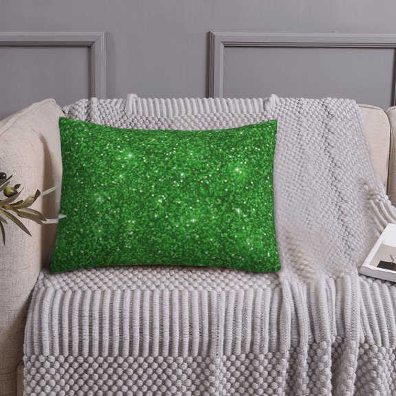 Queen Size Pillows Cases Standard Size 20x26 In - Green lightning Glitter B Soft Comfort Envelope Closure Pillowcases Standard