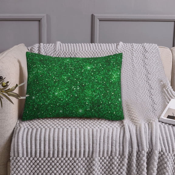 Queen Size Pillows Cases Standard Size 20x26 In - Green lightning Glitter C Soft Comfort Envelope Closure Pillowcases Standard