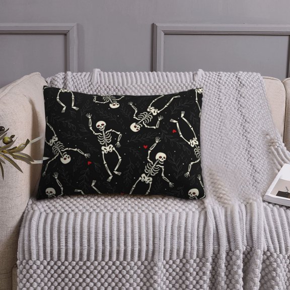 Queen Size Pillows Cases Standard Size 20x26 In - Happy Skeletons Dancing Soft Comfort Envelope Closure Pillowcases Standard