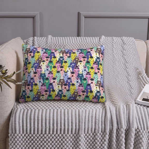 Queen Size Pillows Cases Standard Size 20x26 In - Llamas Colorful Soft Comfort Envelope Closure Pillowcases Standard