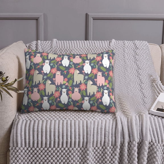 Queen Size Pillows Cases Standard Size 20x26 In - Llamas Soft Comfort Envelope Closure Pillowcases Standard