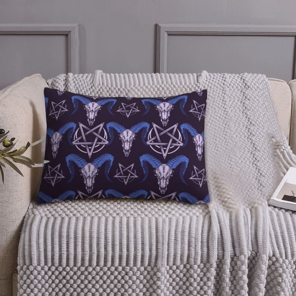 Queen Size Pillows Cases Standard Size 20x26 In - Magic Cartoon Cool Goat Head Stars Soft Comfort Envelope Closure Pillowcases Standard