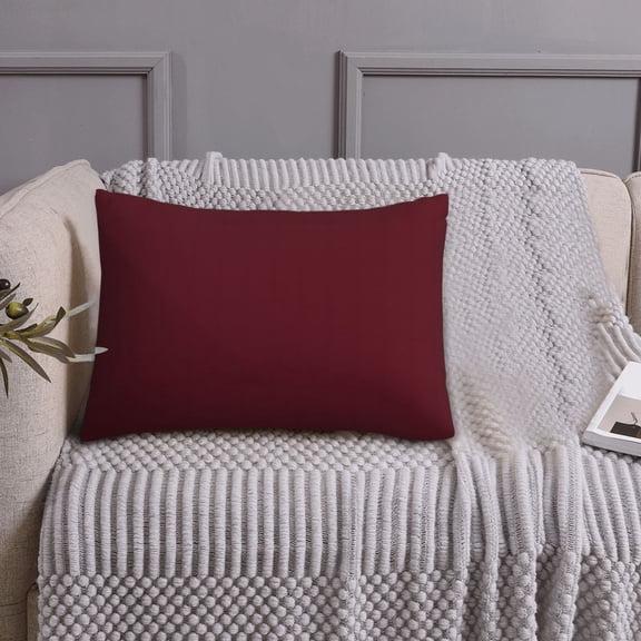 Queen Size Pillows Cases Standard Size 20x26 In - Maroon Soft Comfort Envelope Closure Pillowcases Standard
