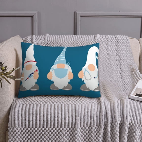 Queen Size Pillows Cases Standard Size 20x26 In - Nurse Doctor Gnomes Soft Comfort Envelope Closure Pillowcases Standard